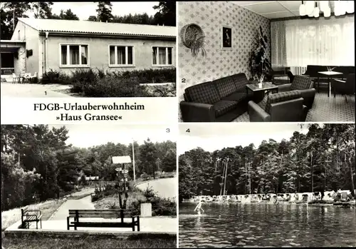 Ak Gransee in Brandenburg, FDGB Urlauberwohnheim Haus Gransee, Stechlinsee