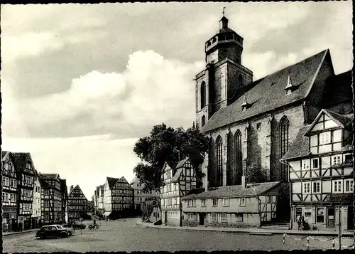 Ak Homberg (Bezirk Kassel) an der Efze Hessen, Markt mit Marienkirche