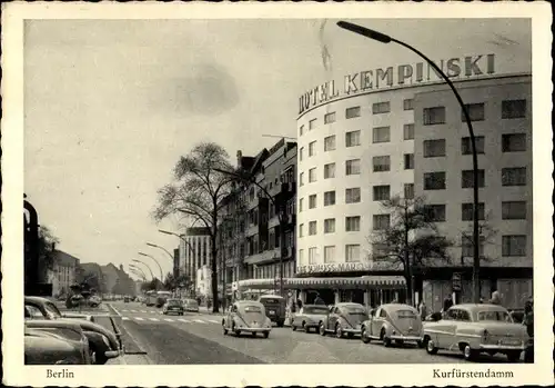 Ak Berlin Charlottenburg, Hotel Kempinski, Kurfürstendamm