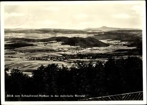 Ak Meißner in Hessen, Blick vom Schwalmtal