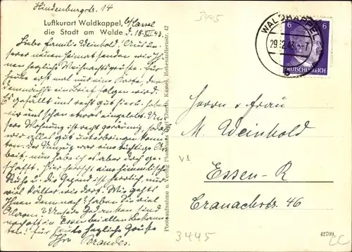 Ak Waldkappel in Hessen, Gesamtansicht