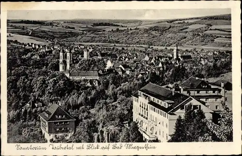 Ak Bad Mergentheim, Sanatorium Taubetal, Blick auf die Stadt