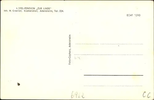 Ak Adelsheim in Baden, Hotel Zur Linde
