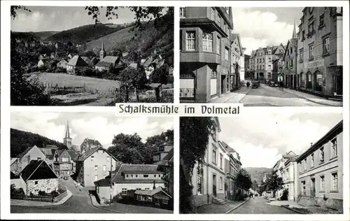 Ak Schalksmühle im Sauerland, Teilansicht vom Ort, Straßenpartie