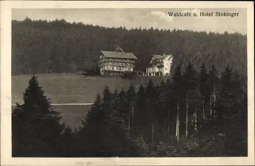 Ak Freudenstadt im Nordschwarzwald, Waldcafé und Hotel Stokinger