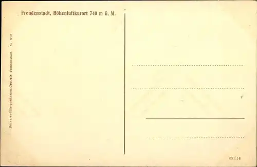 Ak Freudenstadt im Nordschwarzwald, Waldcafé und Hotel Stokinger