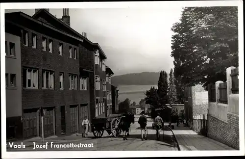 Ak Vaals Limburg Niederlande, Jozef Francottestraat, Pferdefuhrwerk