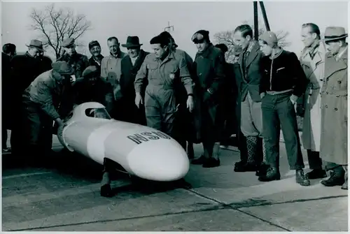 Foto NSU Rennmotorrad, 50er Jahre, Agfa Brovira