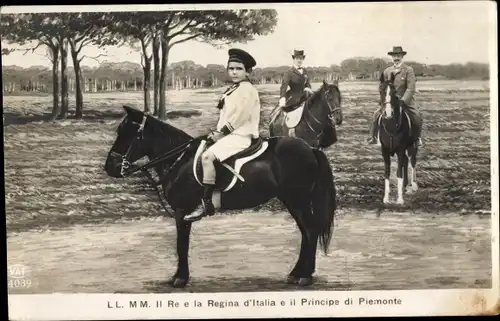 Ak Vittorio Emanuele III., König Viktor Emanuel III., Principe di Piemonte, Pony