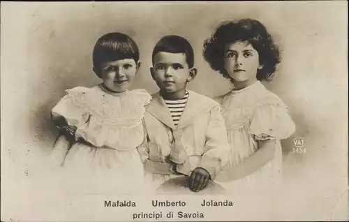 Ak Mafalda, Umberto, Jolanda, principi di Savoia, Adel Italien