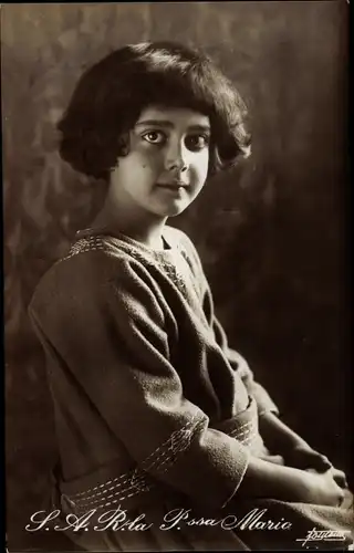 Ak SAR la Princessa Maria, Prinzessin Maria von Italien, Portrait