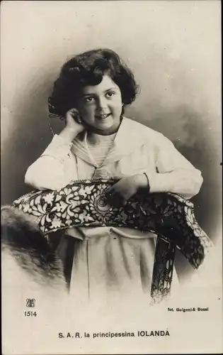 Ak Principessina Iolanda, Jolanda von Savoyen, Portrait, Adel Italien