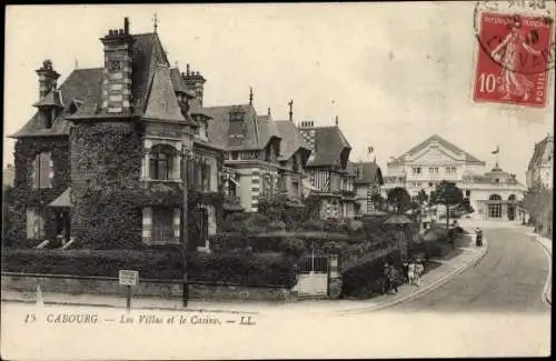 Ak Cabourg Calvados, Les Villas et le Casino
