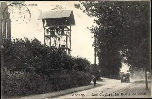 Ak Cabourg Calvados, Les Cloches, La Route de Caen