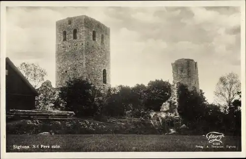 Ak Sigtuna Schweden, St. Peters ruin, Ruine