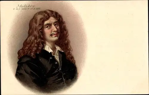 Litho Molière, Jean-Baptiste Poquelin, Französischer Dramatiker