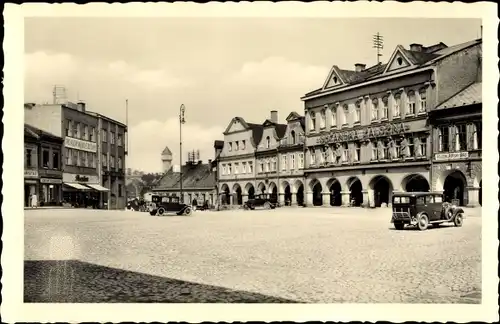 Ak Jaroměř Jermer Region Königgrätz, Namesti, Marktplatz, Rathaus
