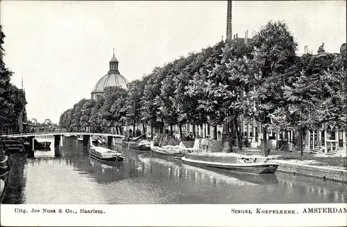 Ak Amsterdam Nordholland Niederlande, Singel Koepelkerk