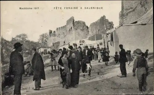 Ak Thessaloniki Griechenland, Fete Foraine, Macedoine 1917