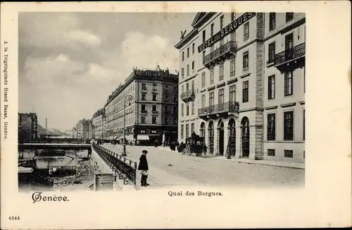 Ak Genève Genf Schweiz, Quai des Bergues