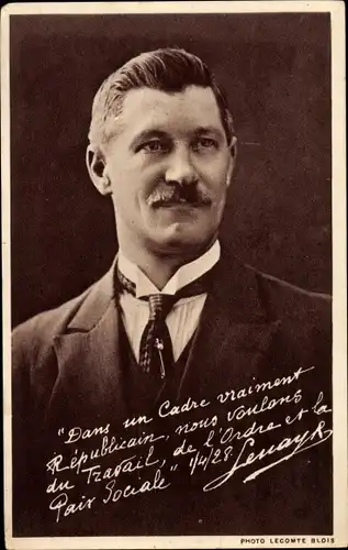 Ak Französischer Politiker Rene Lenay, Elections Legislatives 1928, Portrait