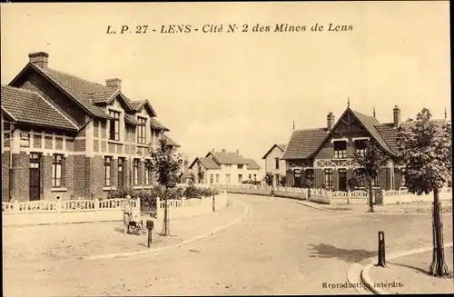 Ak Lens Pas de Calais, Cite No. 2 des Mines de Lens