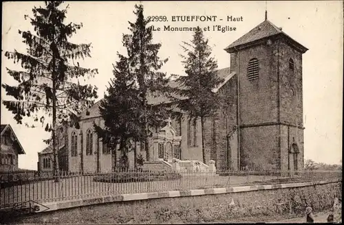 Ak Etueffont Haut Territoire de Belfort, Le Monument, L'Eglise