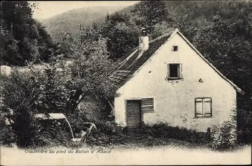 Ak Ballon d'Alsace Vosges, Chaumiere au pied