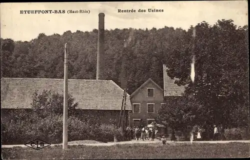 Ak Etueffont Haut Territoire de Belfort, Rentree des Usines