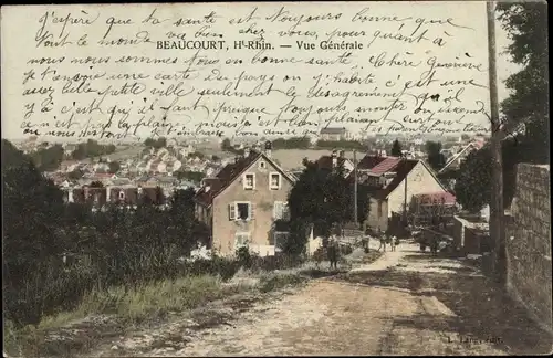 Ak Beaucourt Territoire de Belfort, Vue Generale