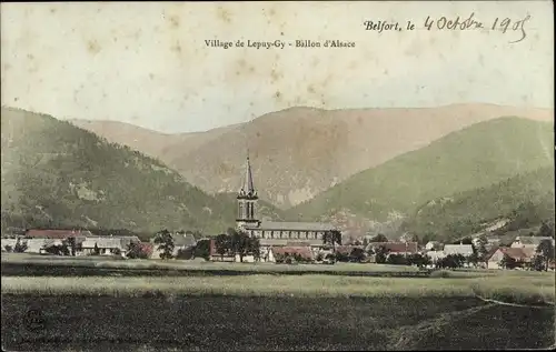 Ak Lepuix Gy Territoire de Belfort, Blick auf den Ort, Ballon d'Alsace