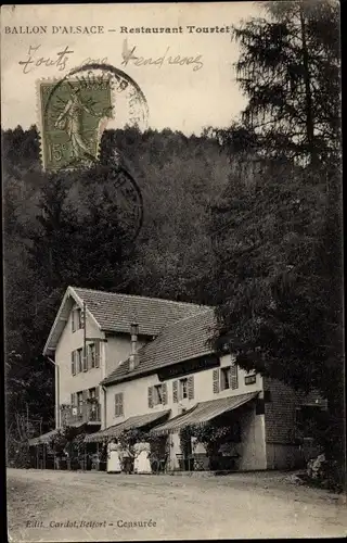 Ak Ballon d'Alsace Vosges, Restaurant Tourtet