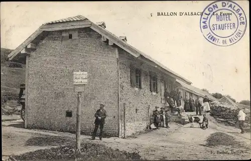 Ak Ballon d'Alsace Vosges, la Ferme, Bauernfamilie