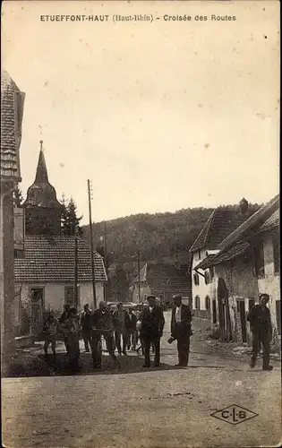 Ak Étueffont-Haut Haut Rhin, Croisée des Routes