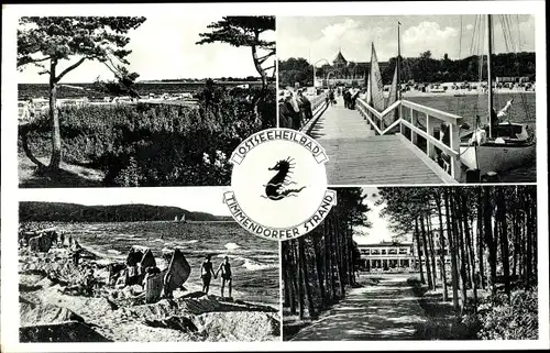 Ak Ostseebad Timmendorfer Strand, Partie am Strand, Anleger