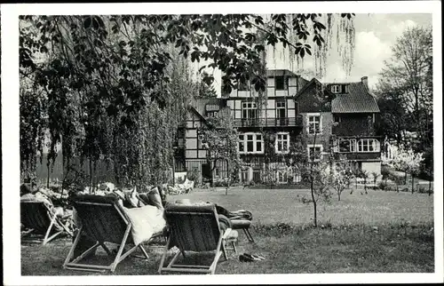 Ak Ostseebad Timmendorfer Strand, Erholungsheim Dünenhaus, Strandallee 44, Gartenpartie