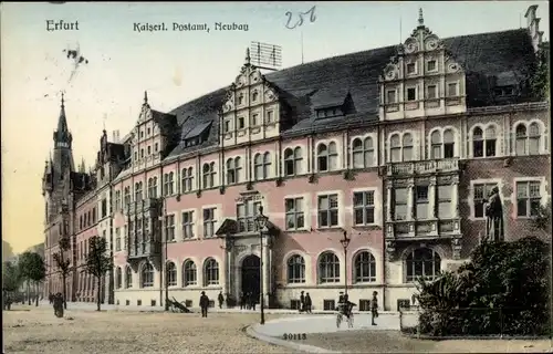 Ak Erfurt in Thüringen, Kaiserl. Postamt, Neubau