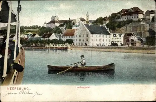 Ak Meersburg im Bodenseekreis Baden Württemberg, Blick auf den Landungsplatz