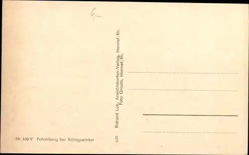 Ak Königswinter am Rhein, Petersberg, Rheinpartie