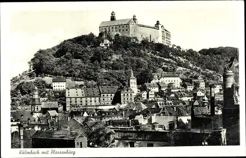 Ak Kulmbach in Oberfranken, Ort mit Plassenburg