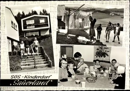Ak Oberrahmede Lüdenscheid im Märkischen Kreis, SOS Kinderdorf Sauerland, Kinder, Alltagsszenen