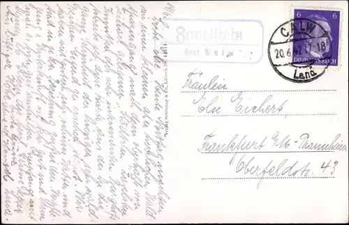 Ak Landpoststempel Zavelstein über Calw