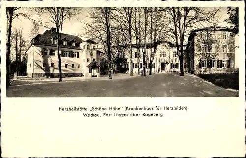 Ak Augustusbad Radeberg im Kreis Bautzen Sachsen, Herzheilstätte Schöne Höhe