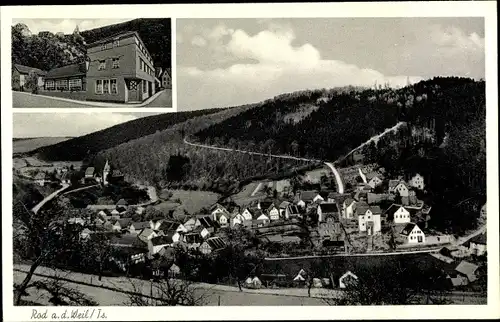 Ak Rod an der Weil Weilrod im Taunus, Gesamtansicht, Gasthaus zum Weiltal