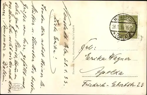 Ak Neustadt an der Orla, Gamsenteich mit Krankenkasse