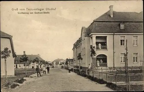 Ak Ohrdruf Thüringen, Truppenübungsplatz, Großherzog von Sachsen Straße