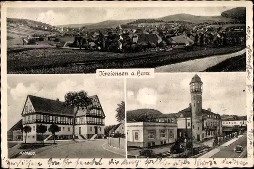 Ak Kreiensen Einbeck, Panorama, Rathaus