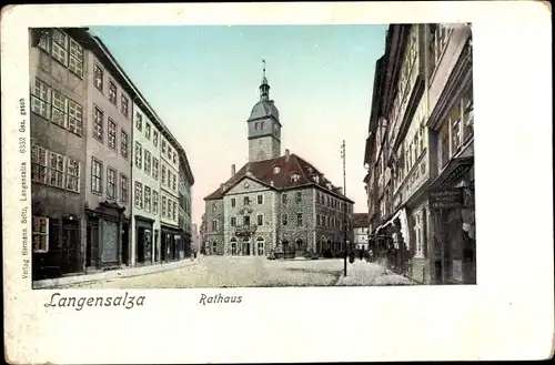 Ak Bad Langensalza in Thüringen, Rathaus