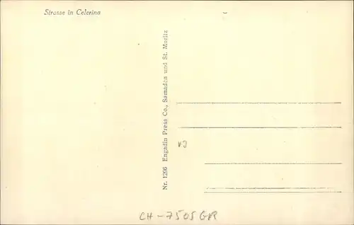 Ak Celerina Schlarigna Kt. Graubünden, Straßenpartie, Haus