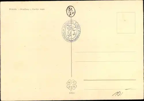 Ak Praha Prag, Hradčany Hradschin, Karluv Most, nase je a nase zustane, Tomáš Garrigue Masaryk
